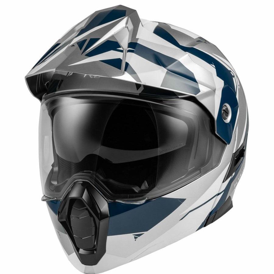 Helmets * | Fly Racing Navy/Gray/White Odyssey Summit Modular Helmet