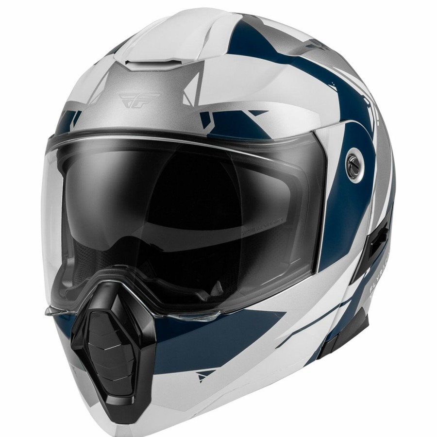 Helmets * | Fly Racing Navy/Gray/White Odyssey Summit Modular Helmet