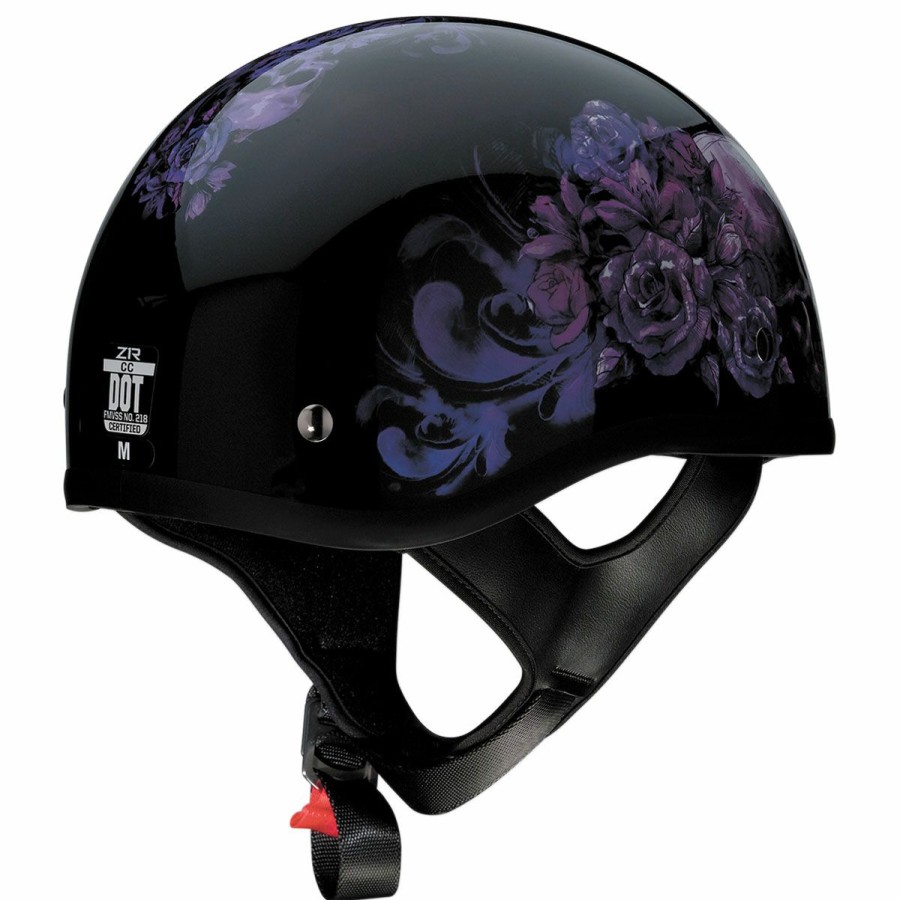 Helmets * | Z1R Cc Beanie Purple Nightshade Half Helmet