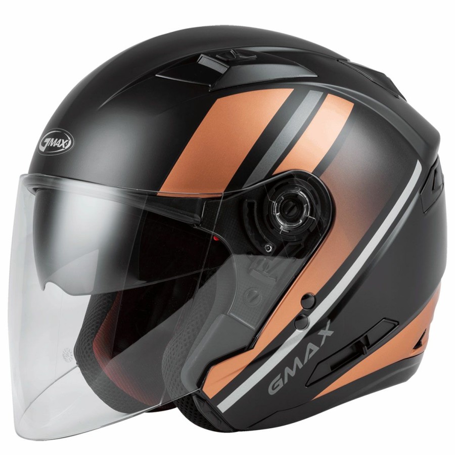 Helmets * | Gmax Of-77 Reform Copper/Matte Black Open Face Helmet