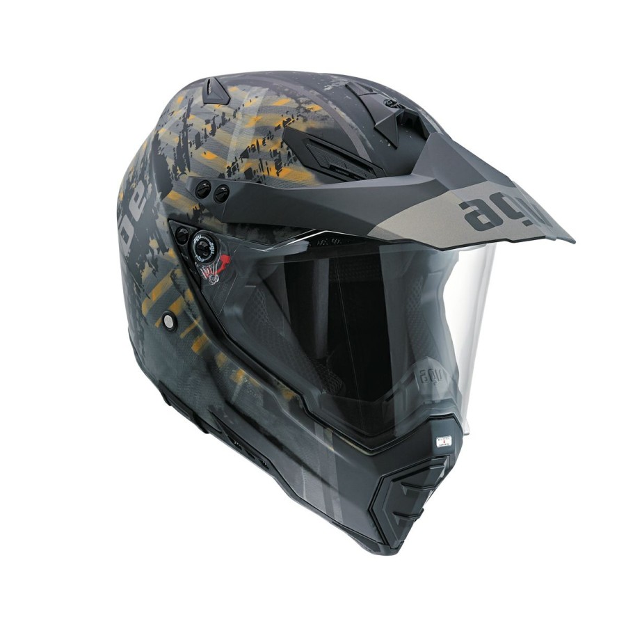 Helmets * | Agv Ax-8 Dual Evo Grunge Dual Sport Helmet