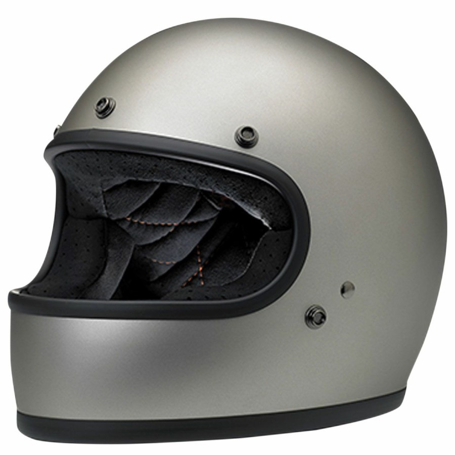 Helmets * | Biltwell Inc. Gringo Dot/Ece Matte Titanium Full Face Helmet