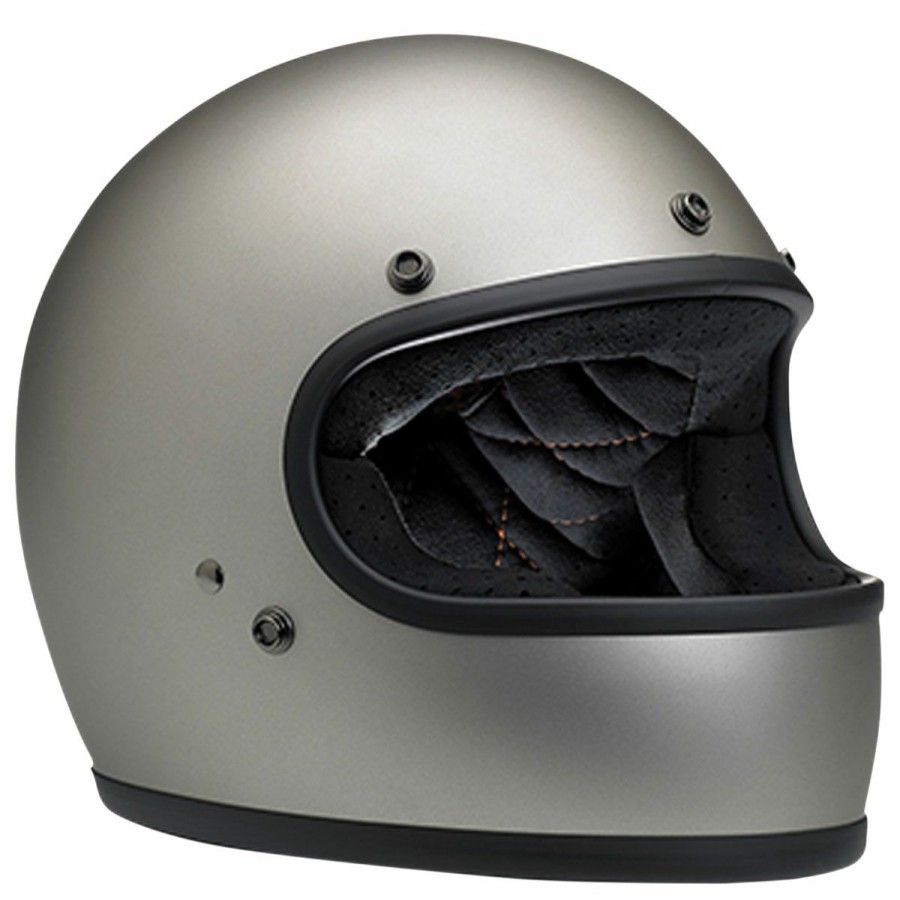 Helmets * | Biltwell Inc. Gringo Dot/Ece Matte Titanium Full Face Helmet