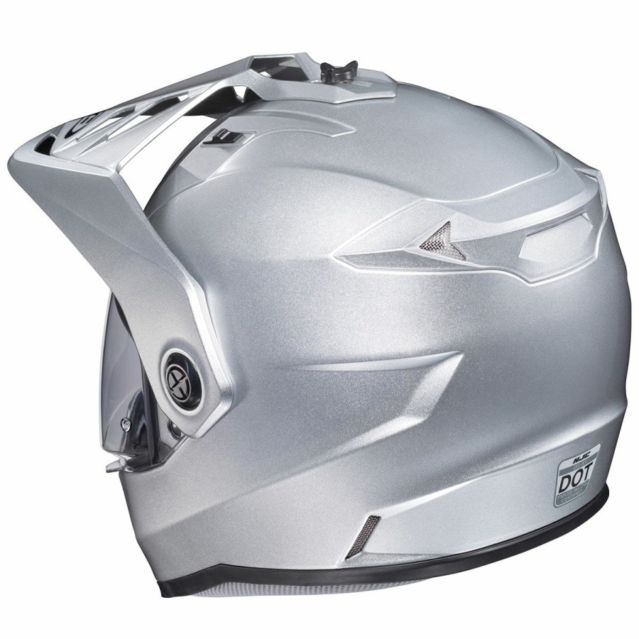 Helmets * | Hjc Ds-X1 Silver Dual Sport Helmet