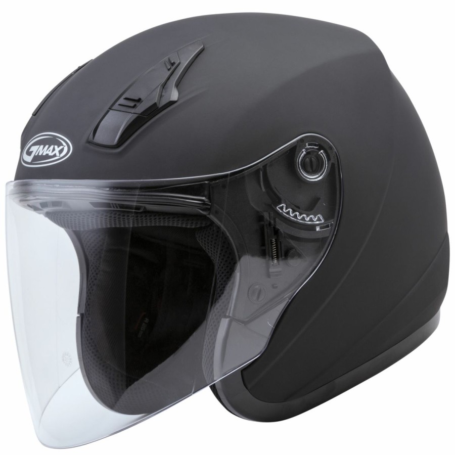 Helmets * | Gmax Of17 Matte Black Open Face Helmet