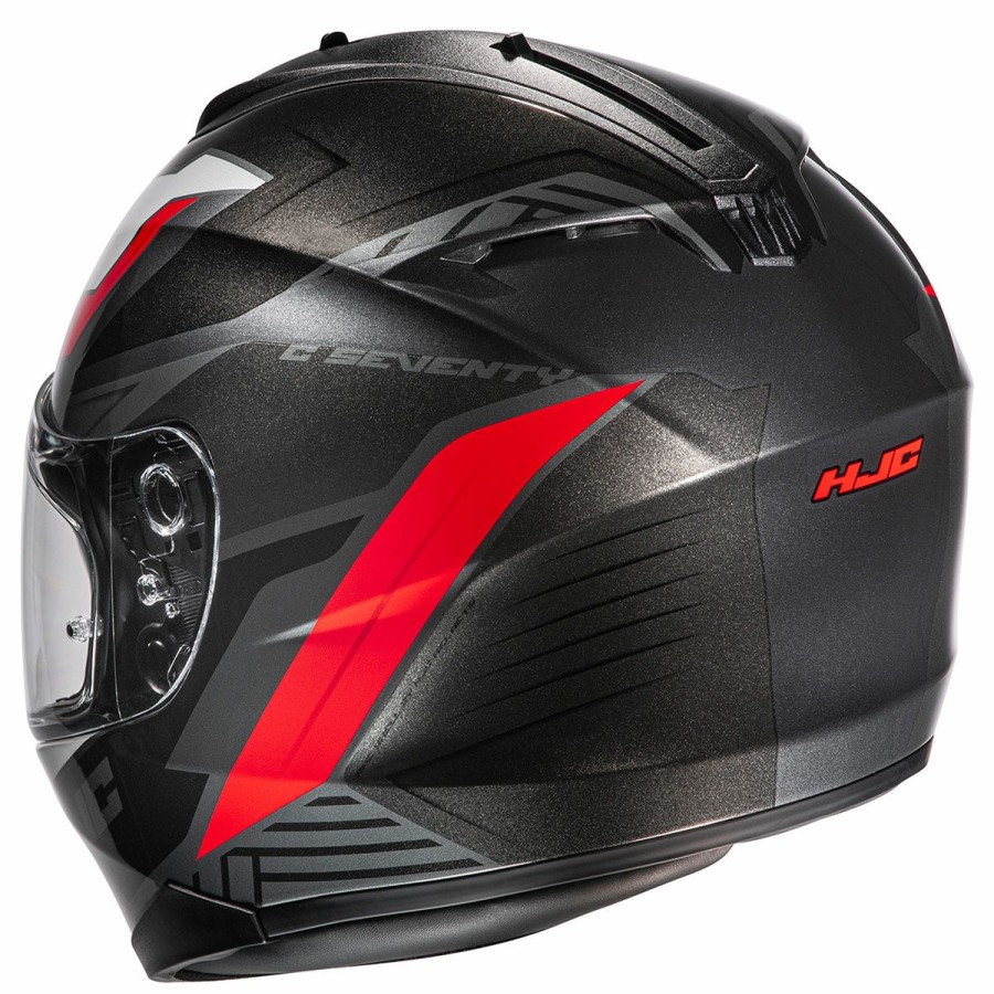 Helmets * | Hjc C70 White/Black/Red Silon Full-Face Helmet