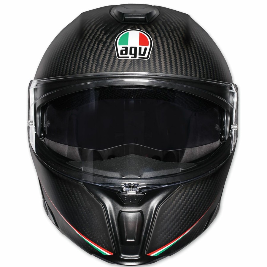 Helmets * | Agv Sport Modular Tricolore Matte Carbon Helmet