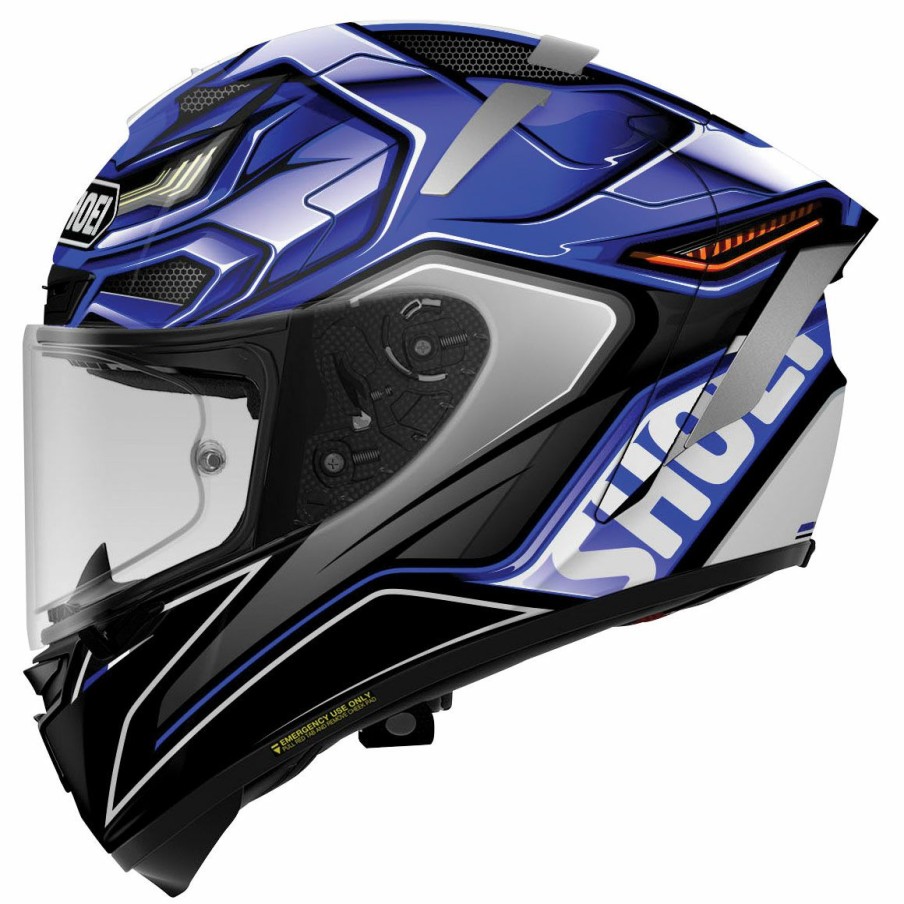 Helmets * | Shoei X-Fourteen Aerodyne Blue Full Face Helmet