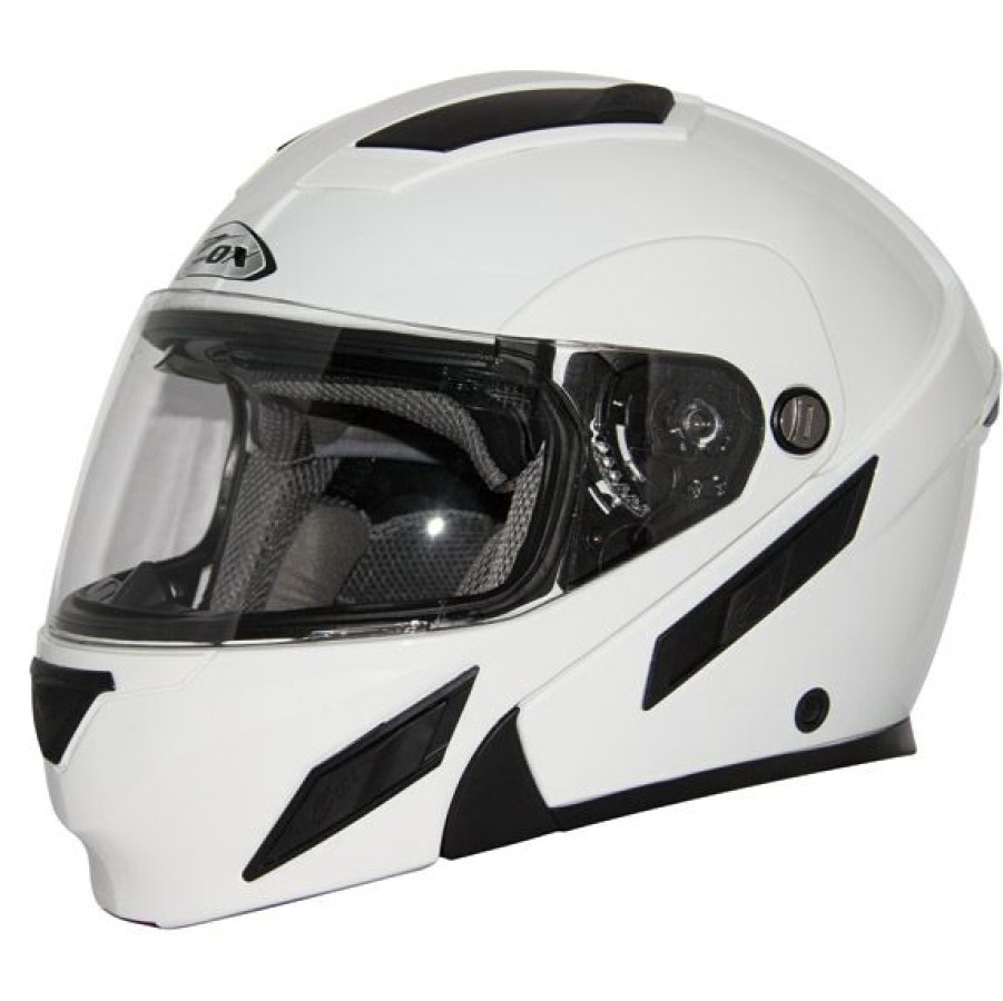 Helmets * | Zox Brigade Svs White Modular Helmet