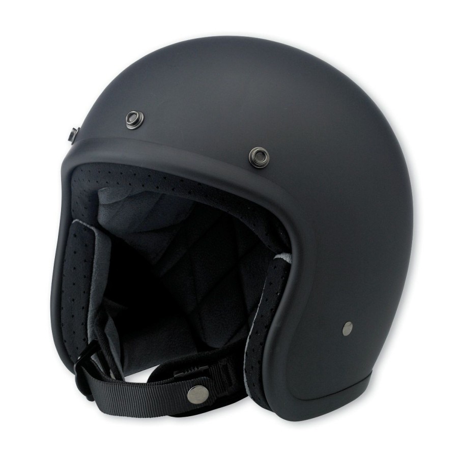 Helmets * | Biltwell Inc. Bonanza Flat Black Open Face Helmet