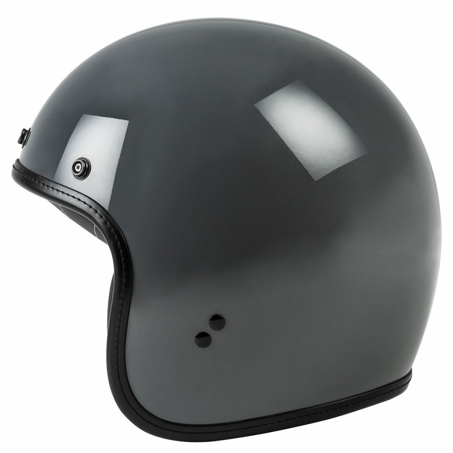 Helmets * | Highway 21 Grey .38 Retro Open Face Helmet