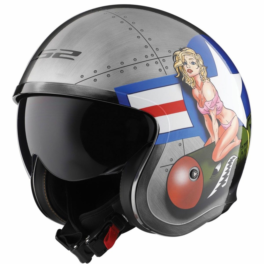 Helmets * | Ls2 Spitfire Bombrider Open Face Helmet