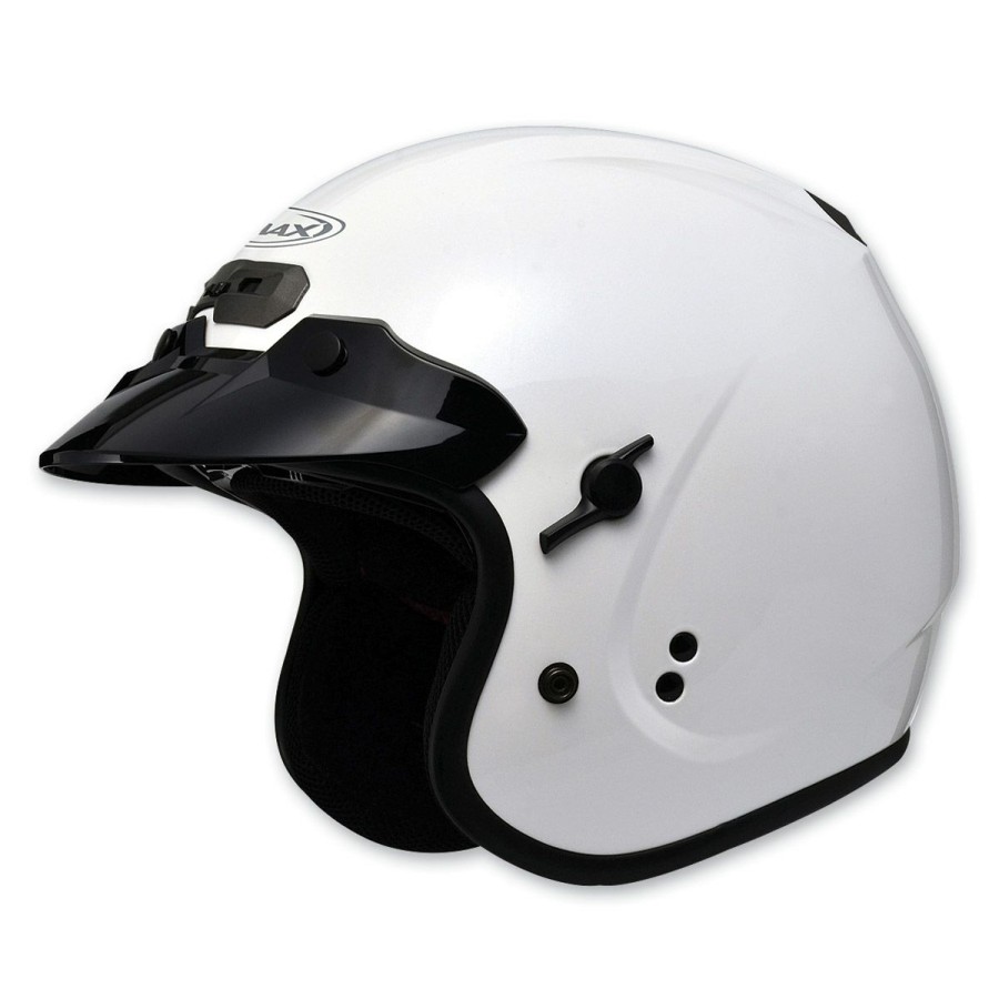 Helmets * | Gmax Gm32 Open Face Pearl White Helmet