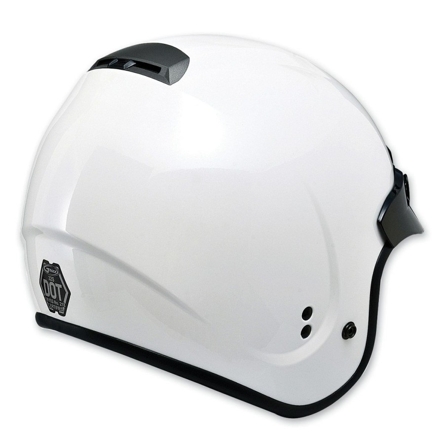 Helmets * | Gmax Gm32 Open Face Pearl White Helmet