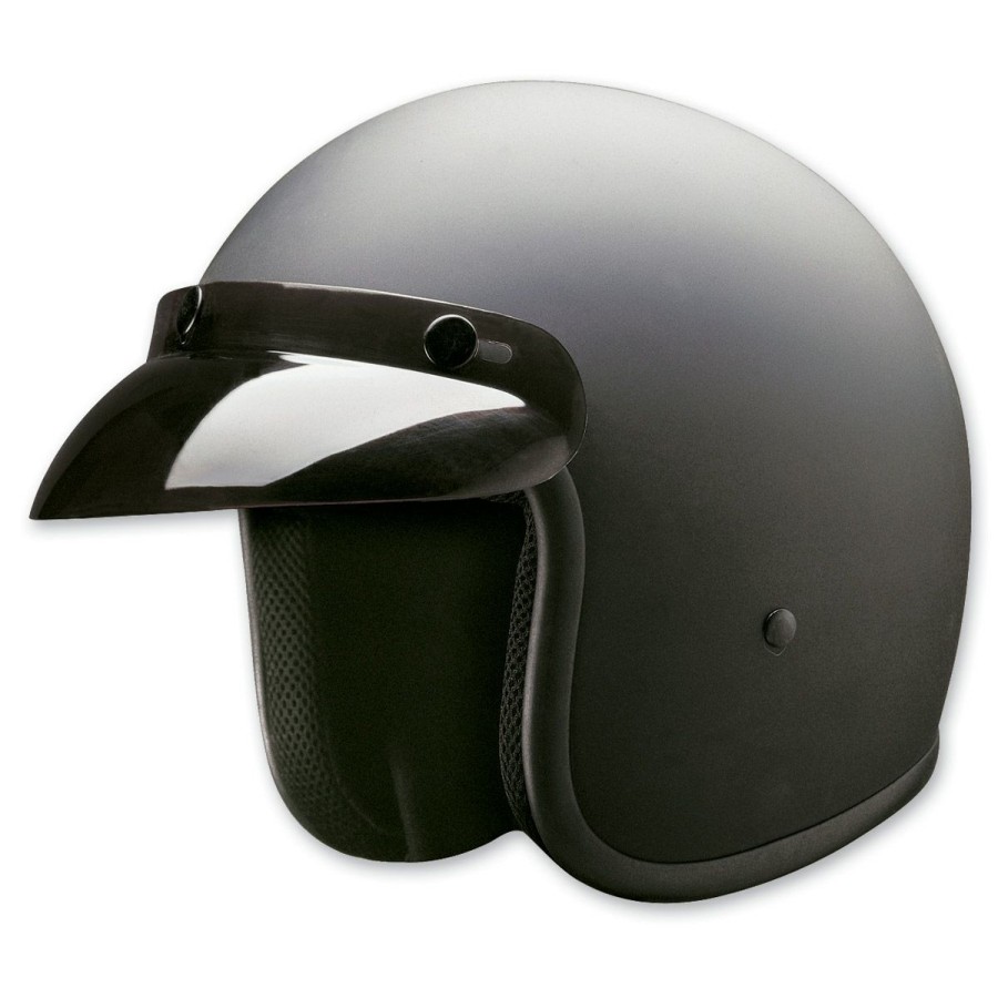 Helmets * | Hci-10 Matte Black Open Face Helmet