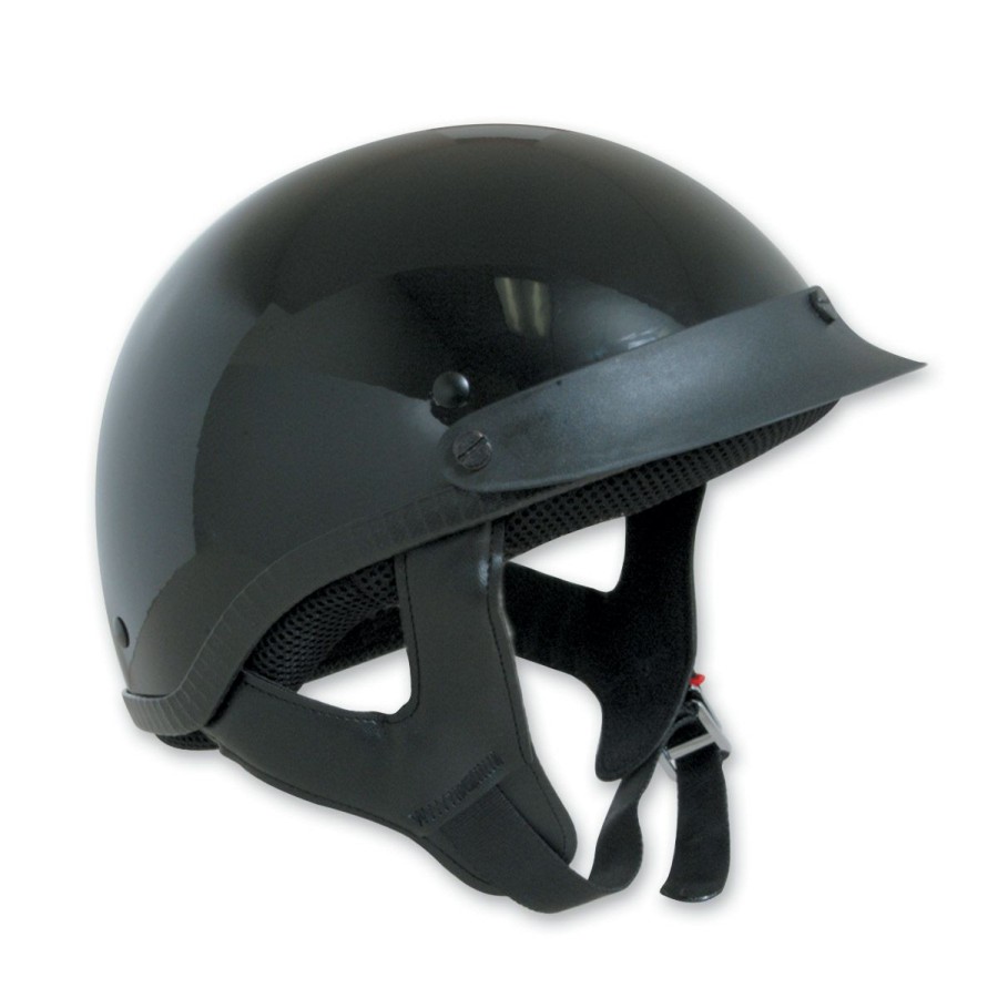 Helmets * | Hci-100 Designer Gloss Black Half Helmet