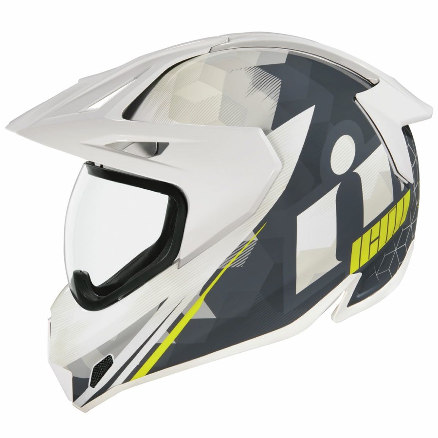 Helmets * | Icon Variant Pro Ascension White Dual Sport Helmet