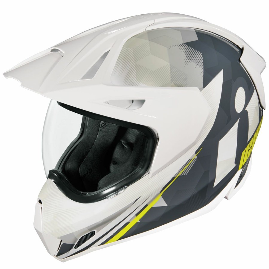 Helmets * | Icon Variant Pro Ascension White Dual Sport Helmet