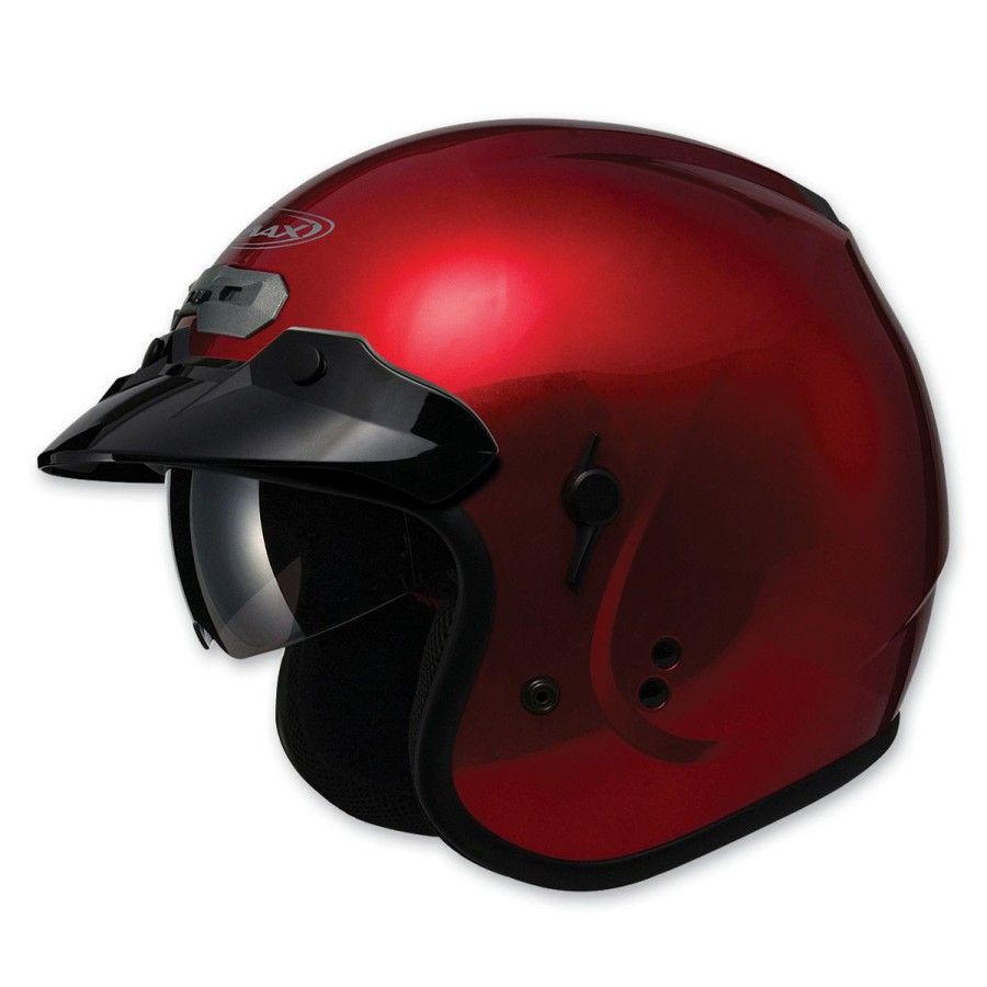 Helmets * | Gmax Gm32 Open Face Candy Red Helmet