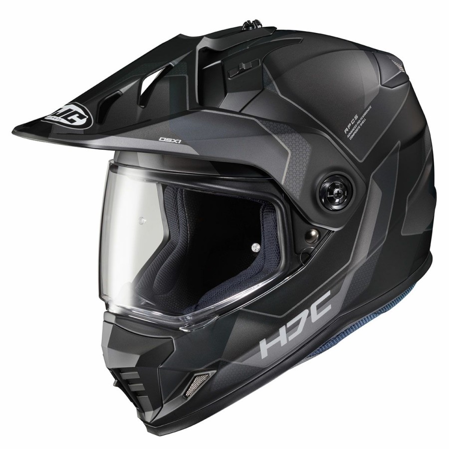 Helmets * | Hjc Black Ds-X1 Synergy Dual Sport Helmet