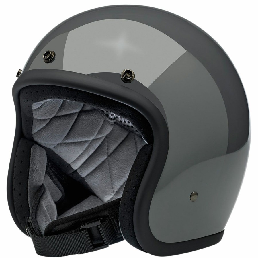 Helmets * | Biltwell Inc. Bonanza Storm Gray Open Face Helmet