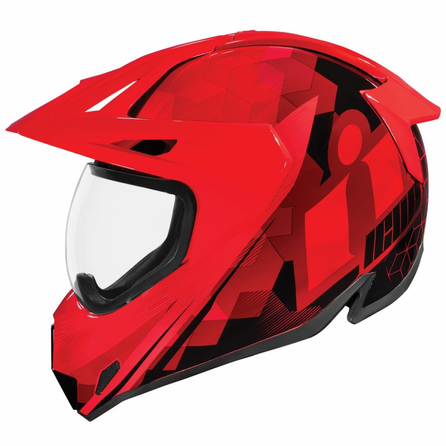 Helmets * | Icon Variant Pro Ascension Red Dual Sport Helmet