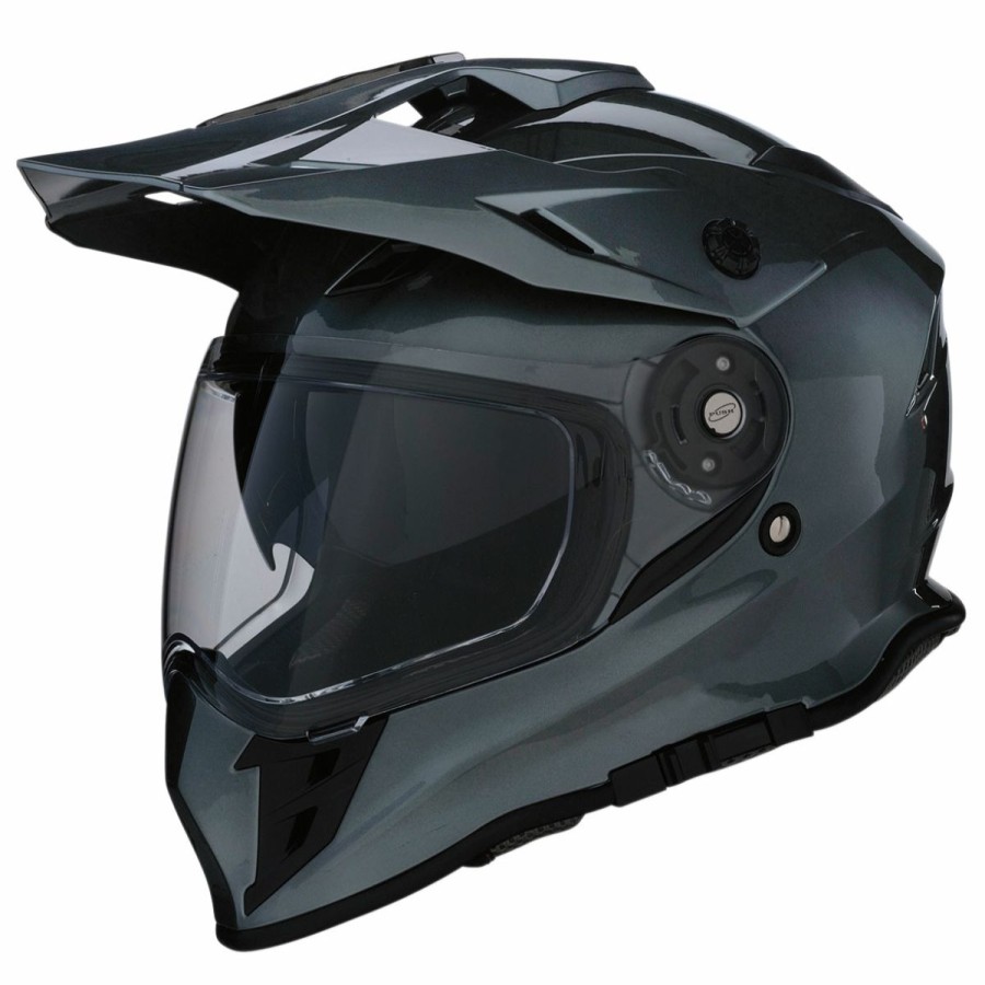 Helmets * | Z1R Range Dark Silver Dual Sport Helmet