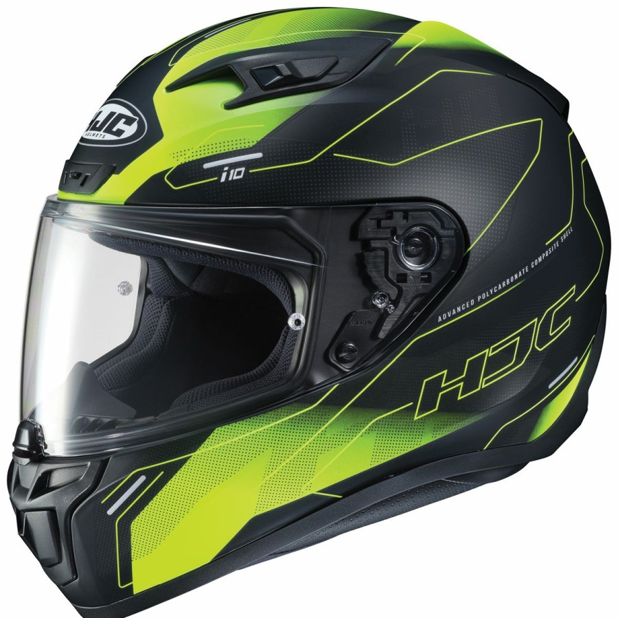 Helmets * | Hjc I10 Taze Black/Hi-Viz Full Face Helmet