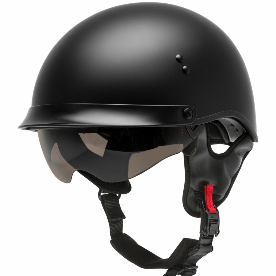 Helmets * | Gmax Hh-65 Full Dressed Half Helmet