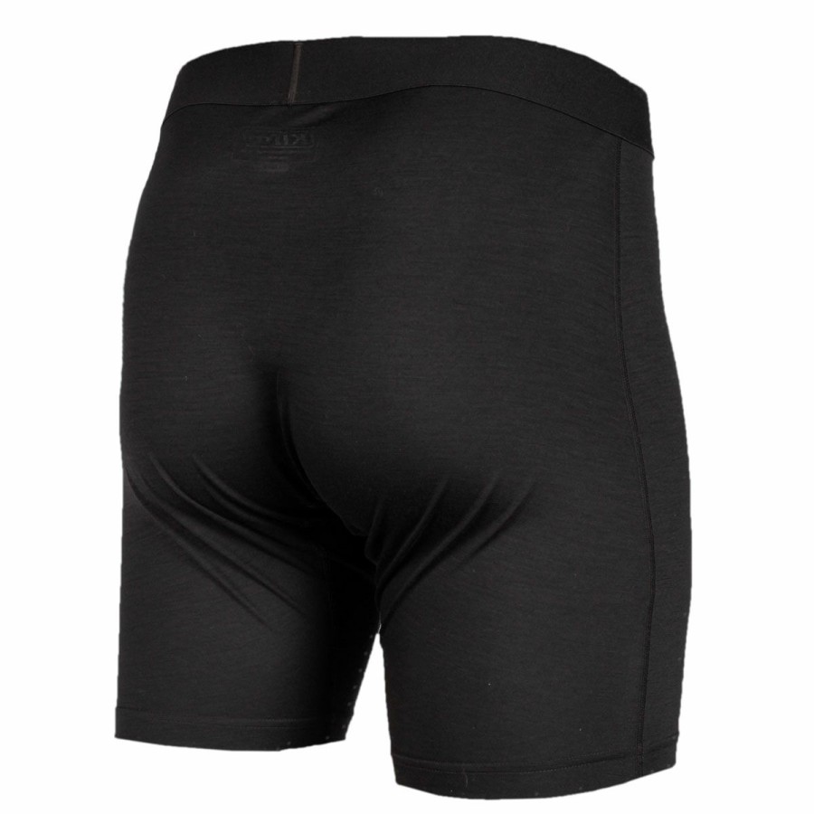 Base Layers & Underwear * | Klim Men'S Teton Merino Wool Black Boxers