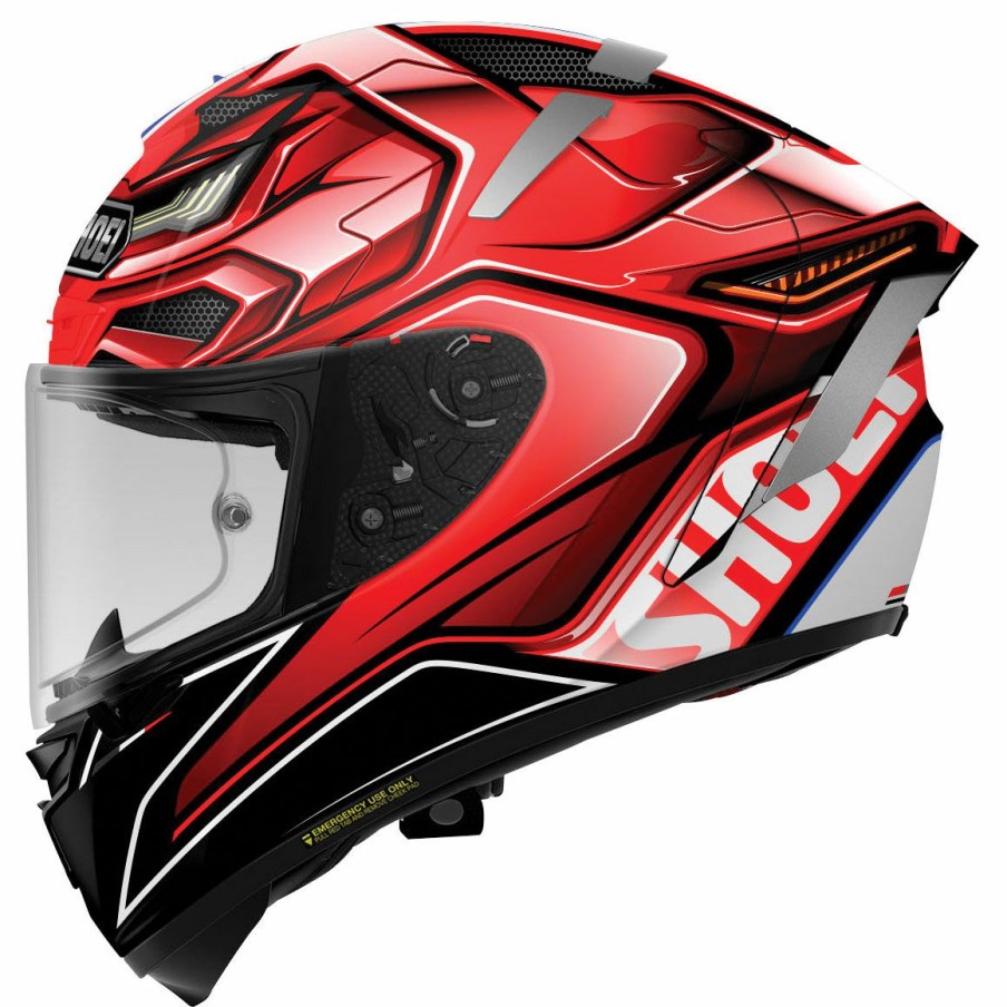 Helmets * | Shoei X-Fourteen Aerodyne Red Full Face Helmet