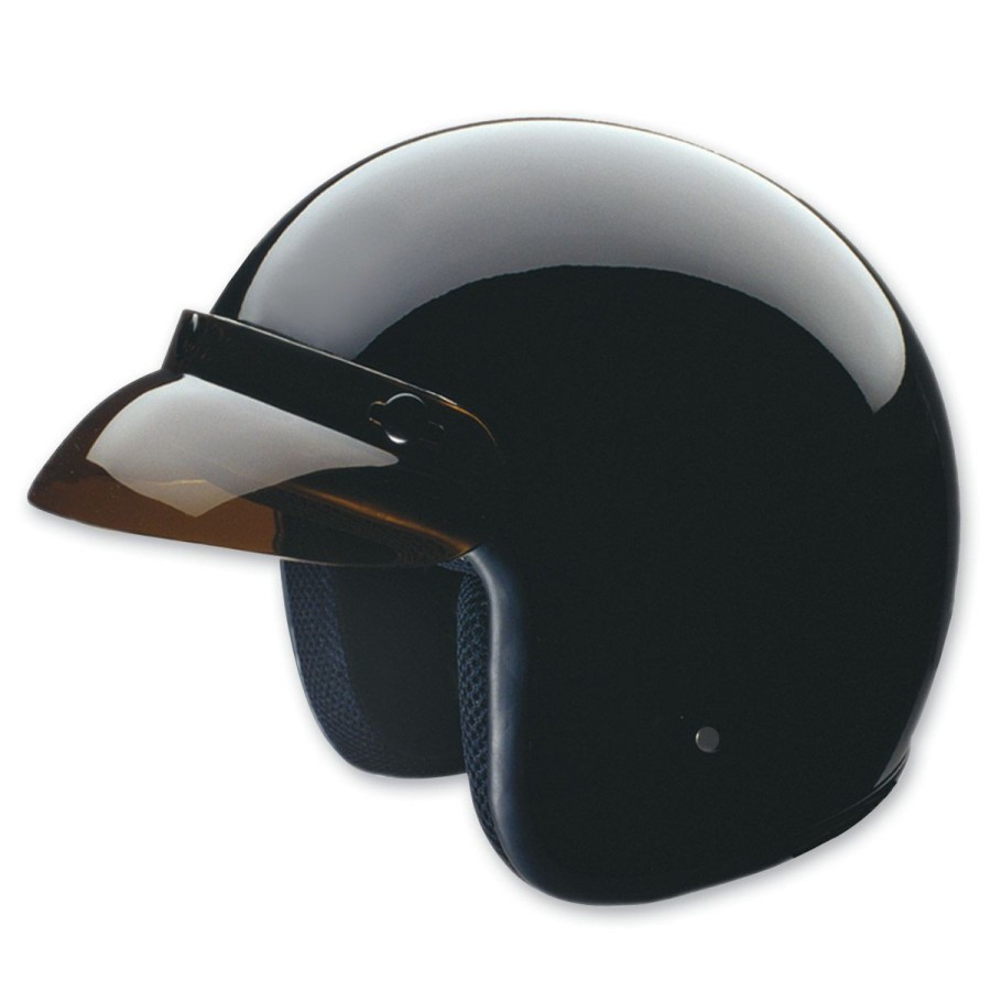 Helmets * | Hci-10 Gloss Black Open Face Helmet