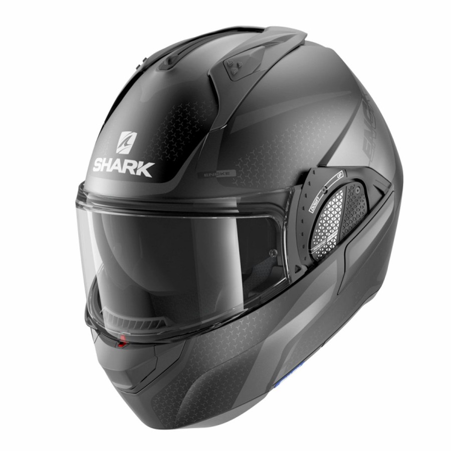 Helmets * | Shark Matte Black/Grey Evo Gt Encke Modular Helmet