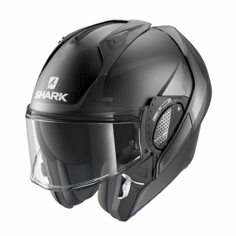 Helmets * | Shark Matte Black/Grey Evo Gt Encke Modular Helmet