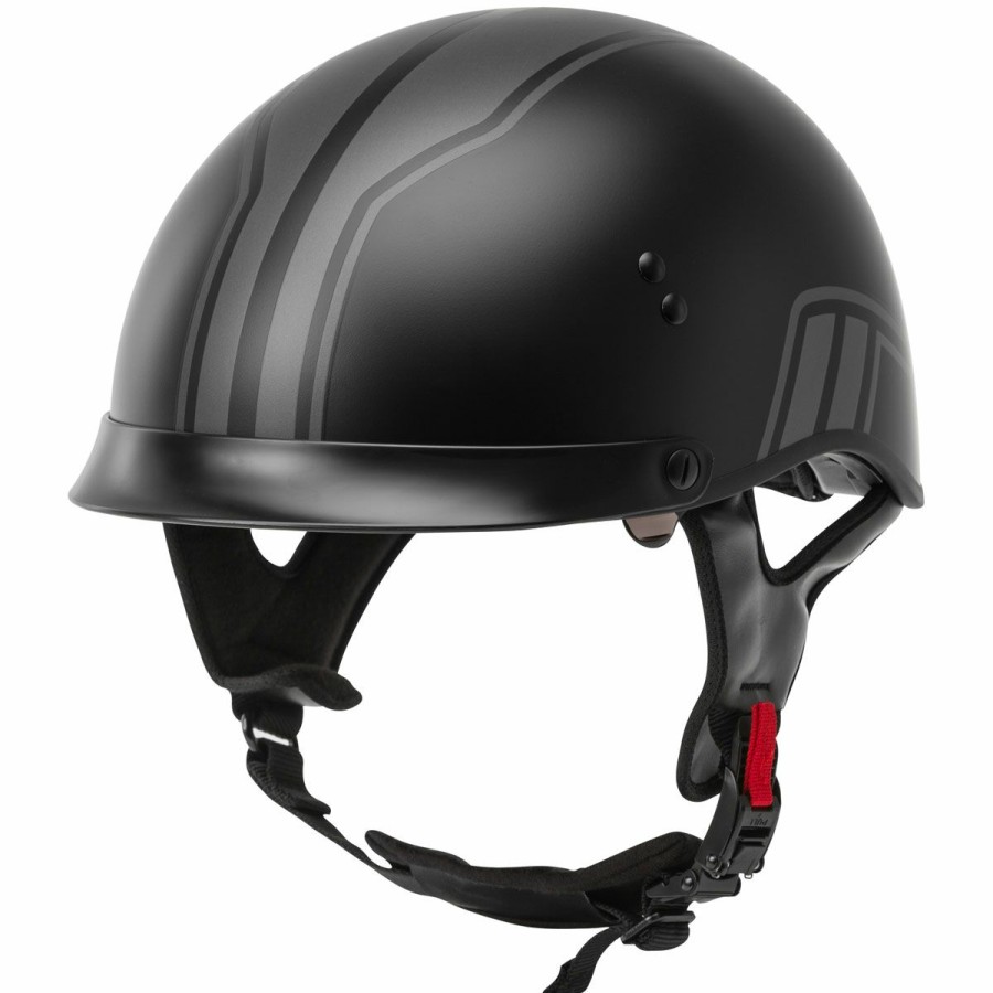 Helmets * | Gmax Hh-65 Full Dressed Half Helmet