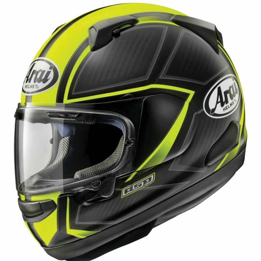 Helmets * | Arai Helmet Arai Quantum-X Spine Yellow/Black Full Face Helmet