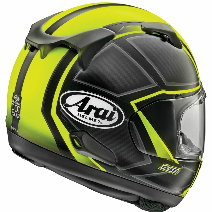 Helmets * | Arai Helmet Arai Quantum-X Spine Yellow/Black Full Face Helmet