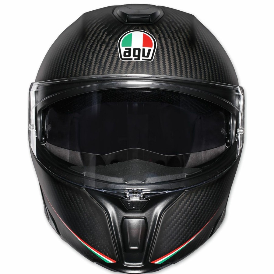 Helmets * | Agv Sport Modular Tricolore Matte Carbon Helmet