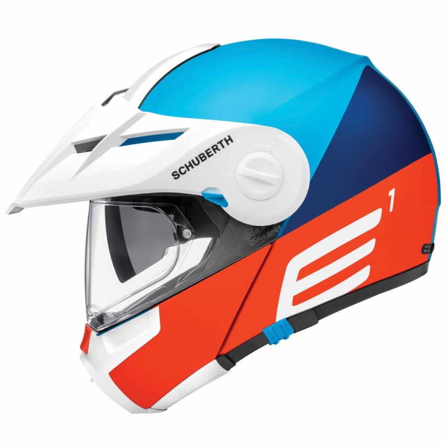 Helmets * | Schuberth E1 Cut Blue Modular Helmet