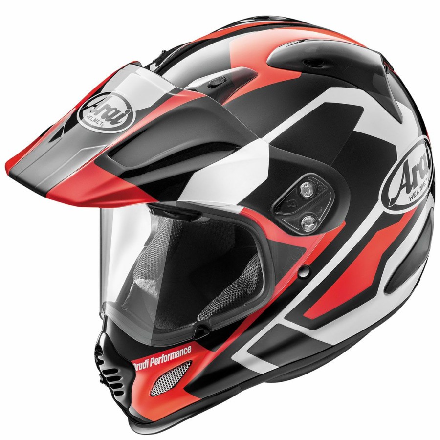 Helmets * | Arai Helmet Arai Xd4 Catch Red Dual Sport Helmet