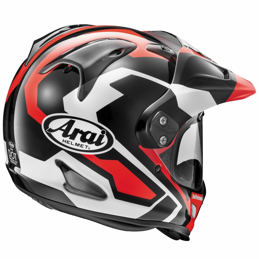 Helmets * | Arai Helmet Arai Xd4 Catch Red Dual Sport Helmet