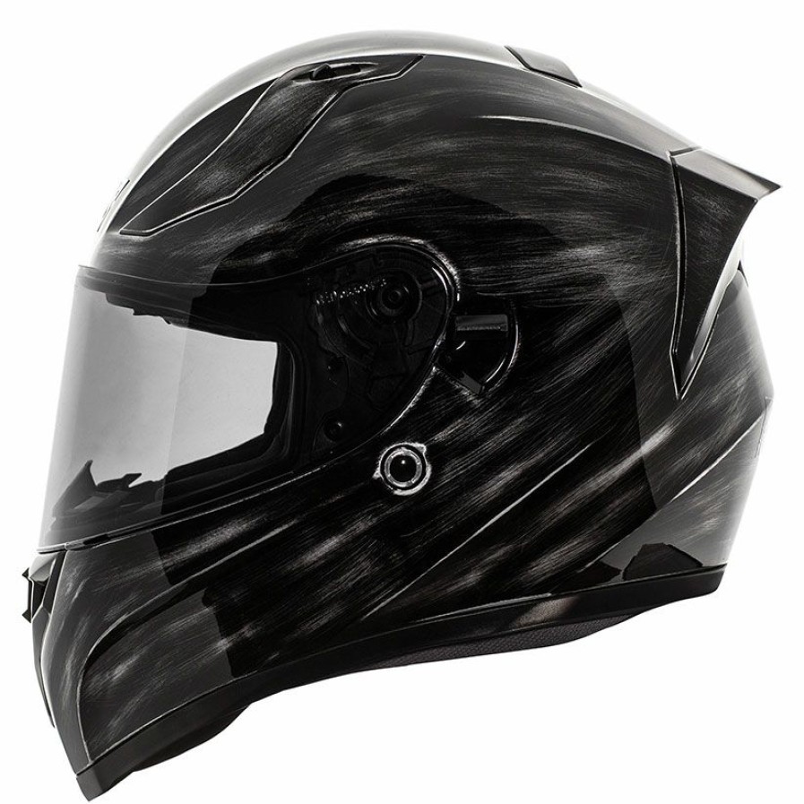 Helmets * | Speed And Strength Ss2100 Gloss Grunged Black Full Face Helmet