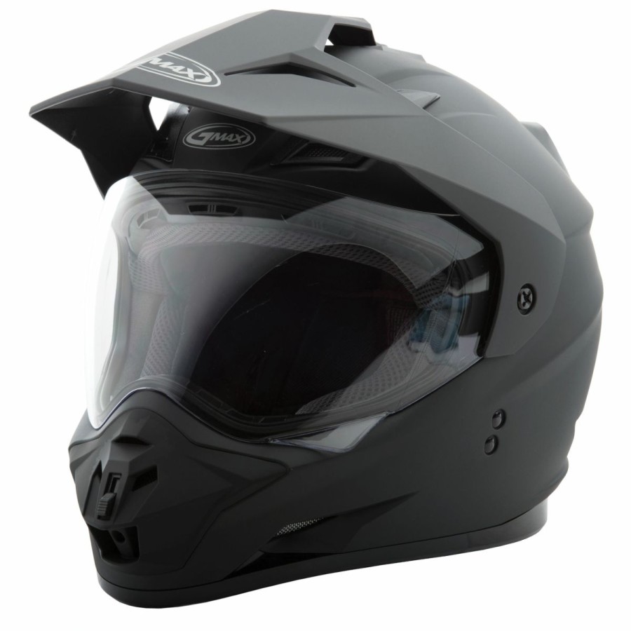 Helmets * | Gmax Gm11 Matte Black Dual Sport Helmet