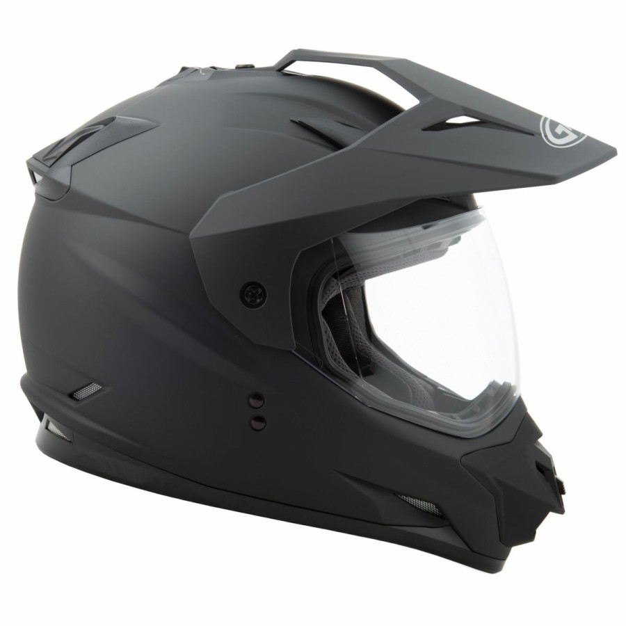 Helmets * | Gmax Gm11 Matte Black Dual Sport Helmet