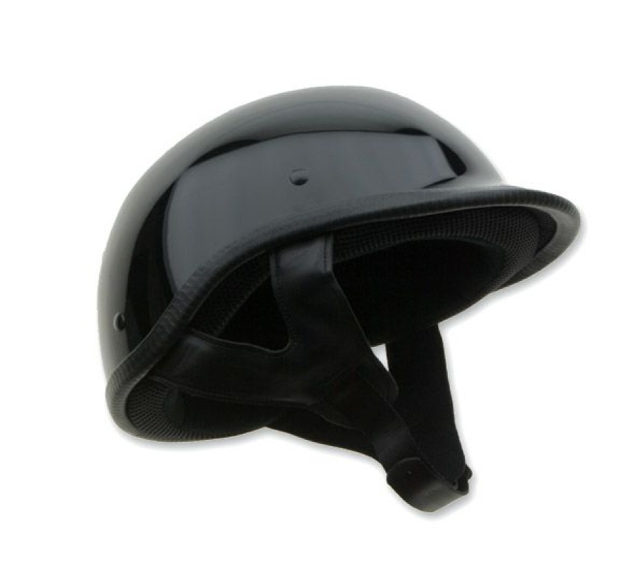 Helmets * | Hci-105 Designer Polo Gloss Black Half Helmet