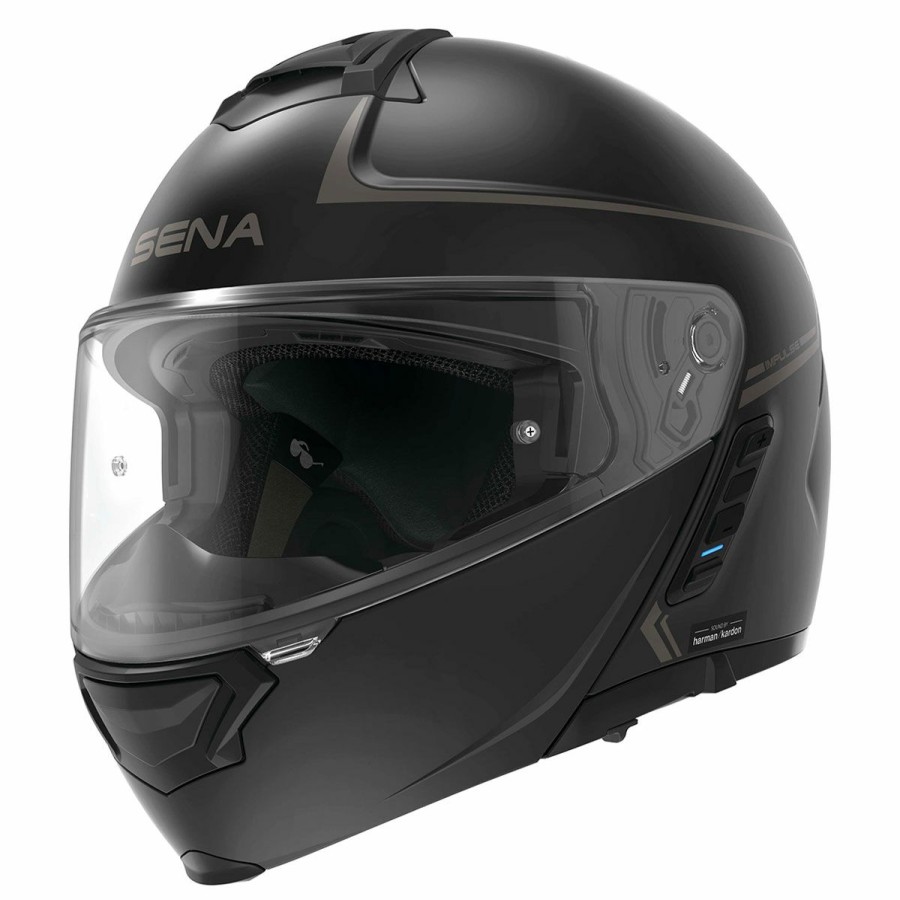 Helmets * | Sena Technologies Matte Black Impulse Modular Mesh Helmet