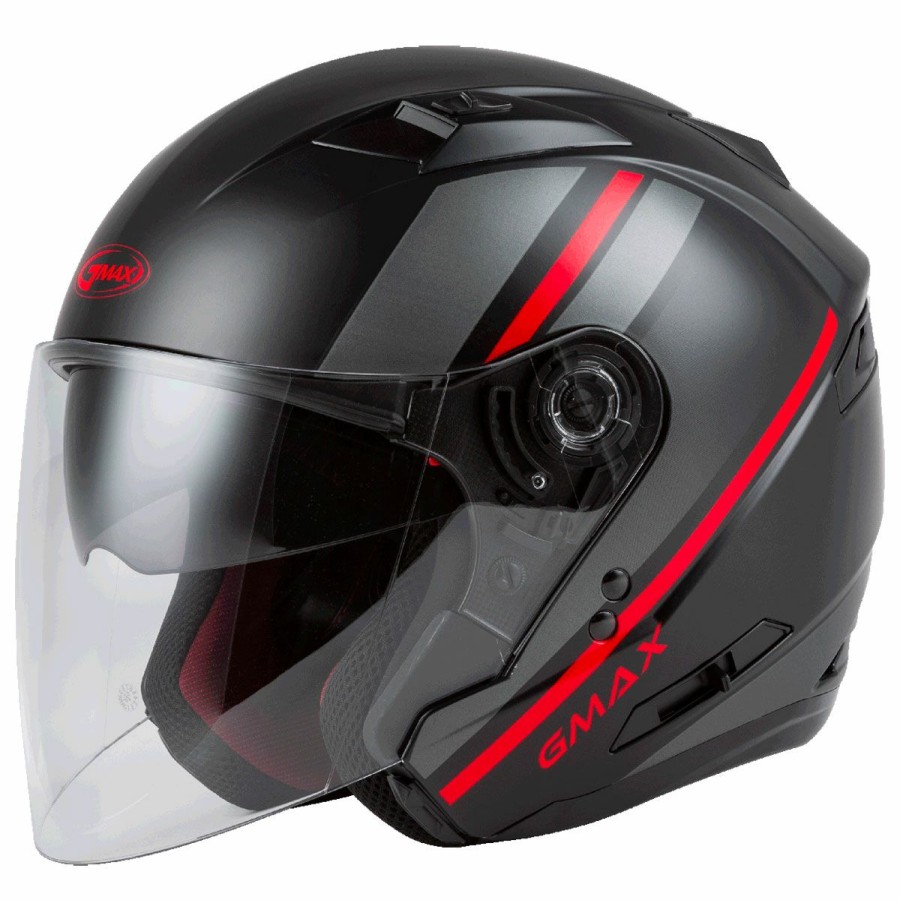 Helmets * | Gmax Of-77 Reform Red/Matte Black Open Face Helmet