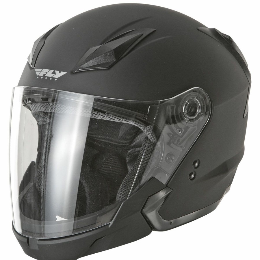 Helmets * | Fly Racing Street Tourist Matte Black Modular Helmet