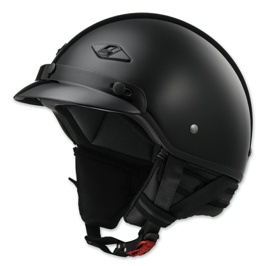 Helmets * | Ls2 Bagger Gloss Black Half Helmet