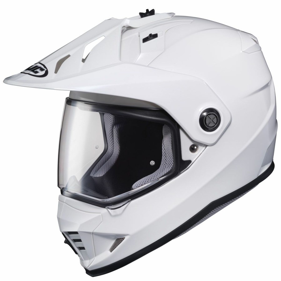 Helmets * | Hjc Ds-X1 White Dual Sport Helmet